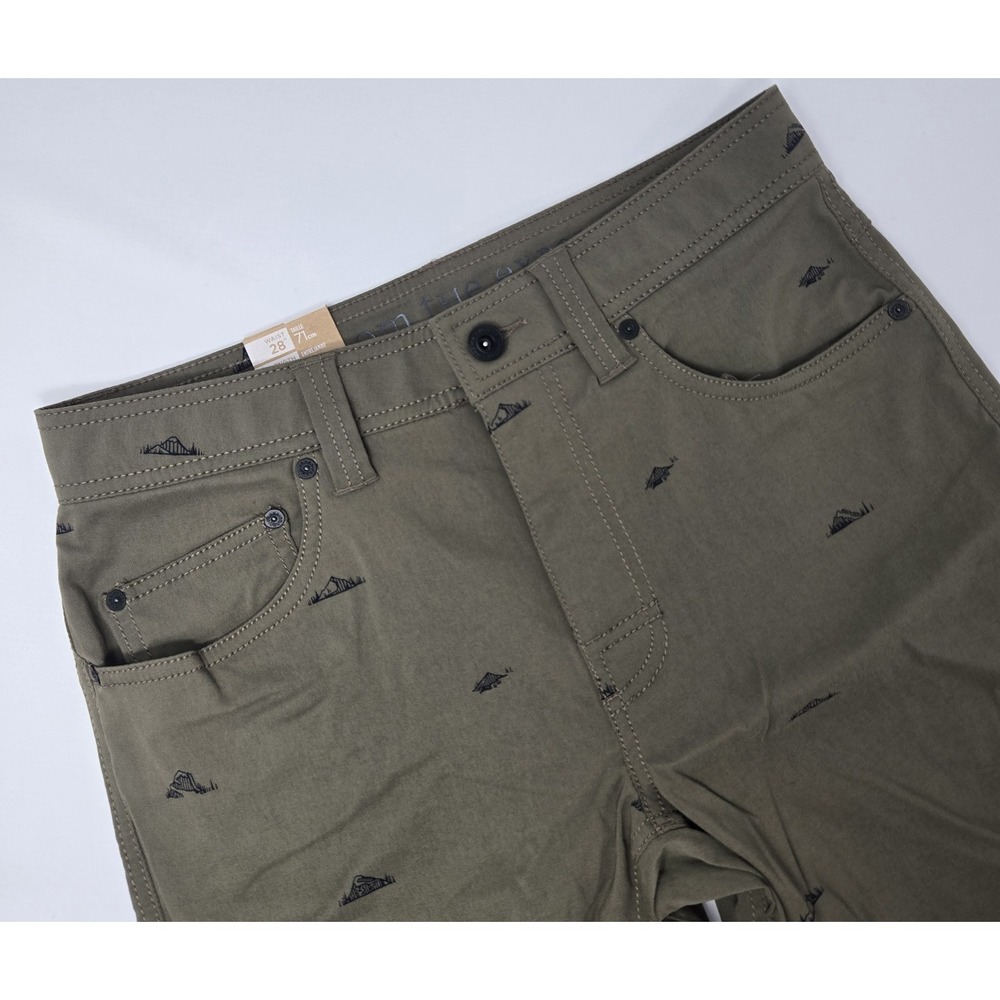 Prana Shorts Mens 28 Brion 11" Inseam UPF 50+ Slate Green Crux Rock Trail Hiking
